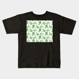 Green Snakes in the Grass Pattern Kids T-Shirt